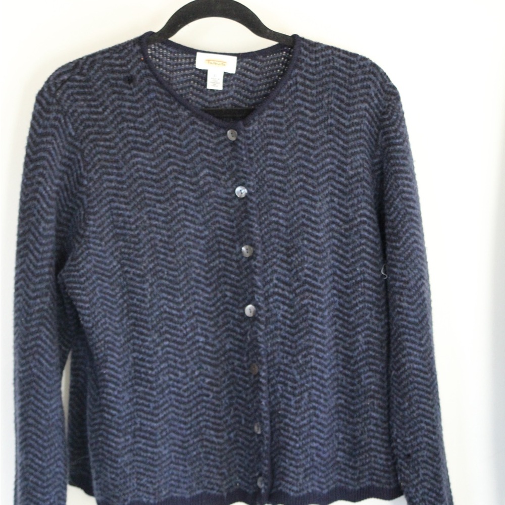 55% wool made in Italy Navy Blue Women's Vintage Sweater
